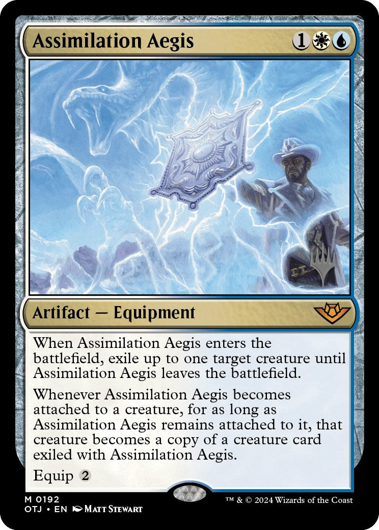 Assimilation Aegis (Promo Pack) [Outlaws of Thunder Junction Promos] | I Want That Stuff Brandon