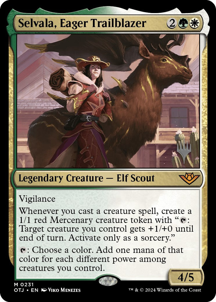 Selvala, Eager Trailblazer (Promo Pack) [Outlaws of Thunder Junction Promos] | I Want That Stuff Brandon