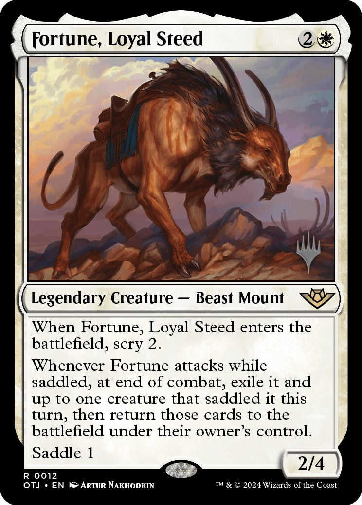 Fortune, Loyal Steed (Promo Pack) [Outlaws of Thunder Junction Promos] | I Want That Stuff Brandon