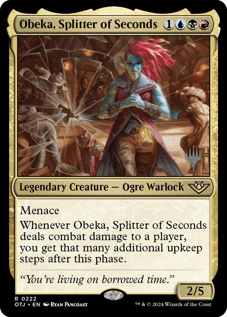 Obeka, Splitter of Seconds (Promo Pack) [Outlaws of Thunder Junction Promos] | I Want That Stuff Brandon