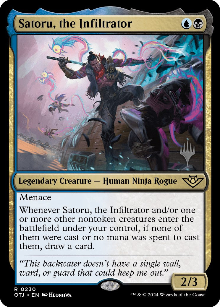 Satoru, the Infiltrator (Promo Pack) [Outlaws of Thunder Junction Promos] | I Want That Stuff Brandon