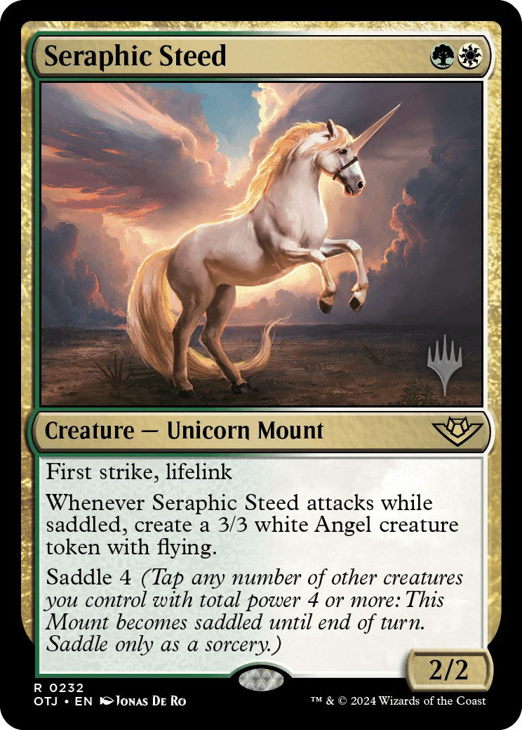 Seraphic Steed (Promo Pack) [Outlaws of Thunder Junction Promos] | I Want That Stuff Brandon