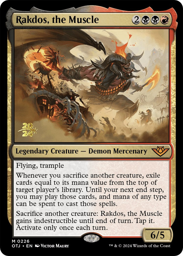 Rakdos, the Muscle [Outlaws of Thunder Junction Prerelease Promos] | I Want That Stuff Brandon