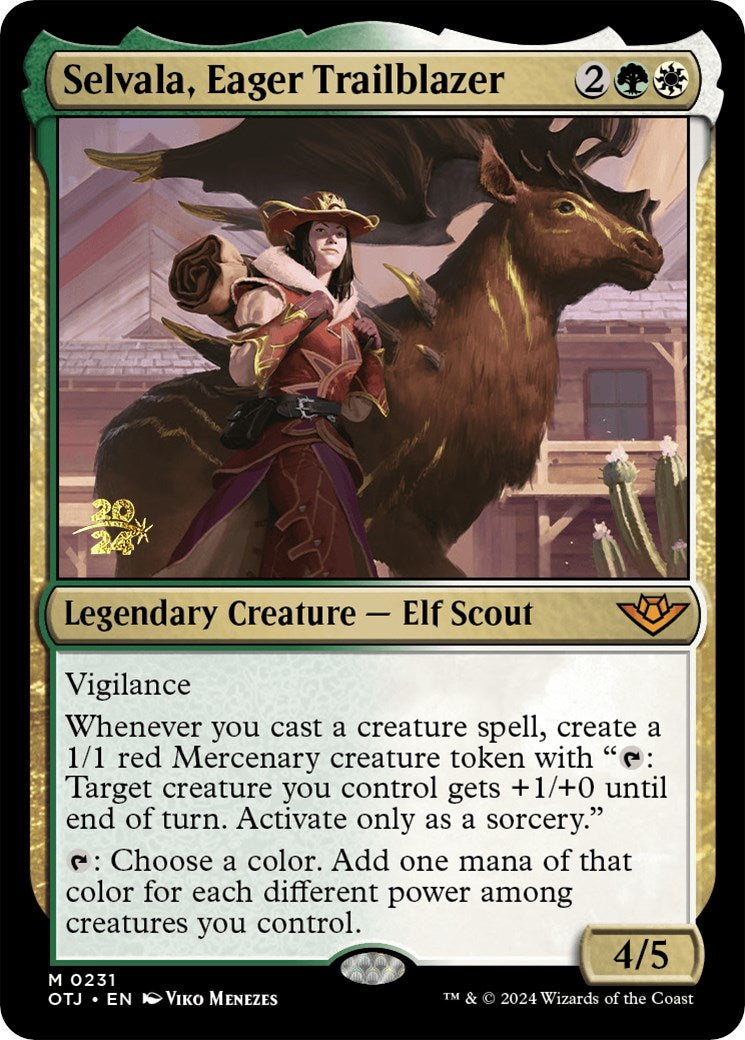 Selvala, Eager Trailblazer [Outlaws of Thunder Junction Prerelease Promos] | I Want That Stuff Brandon