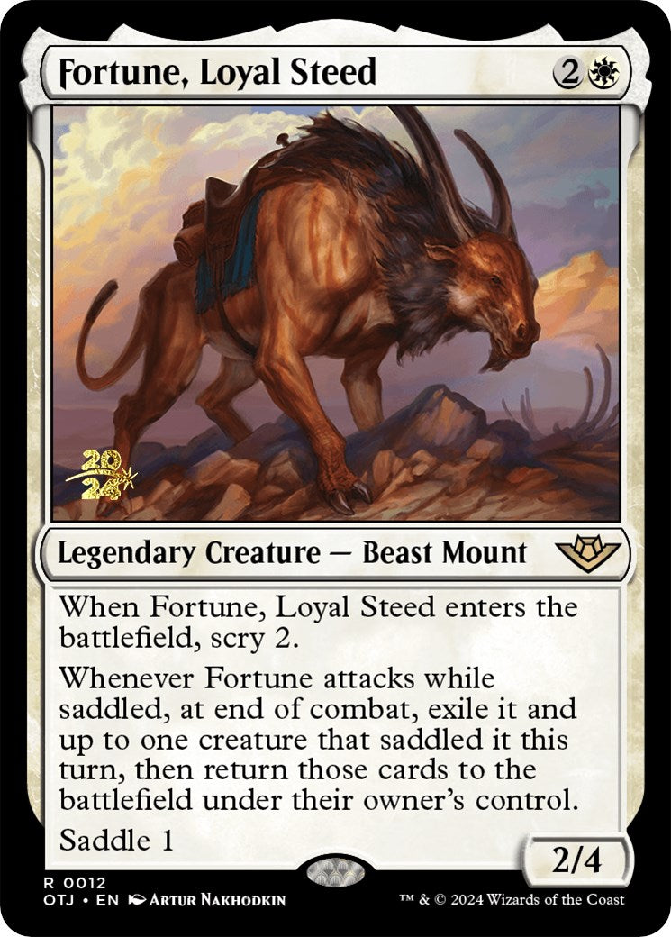 Fortune, Loyal Steed [Outlaws of Thunder Junction Prerelease Promos] | I Want That Stuff Brandon