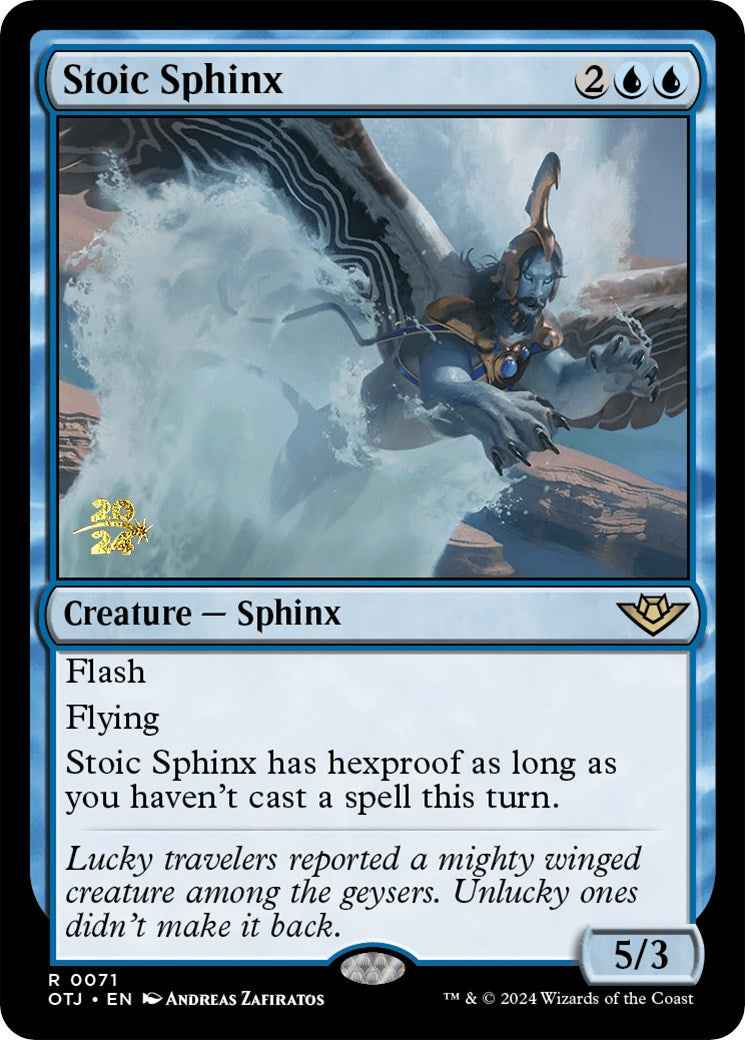 Stoic Sphinx [Outlaws of Thunder Junction Prerelease Promos] | I Want That Stuff Brandon