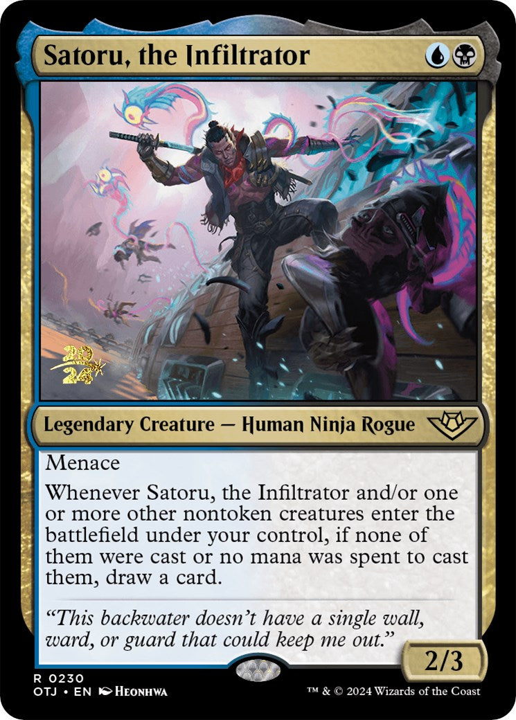 Satoru, the Infiltrator [Outlaws of Thunder Junction Prerelease Promos] | I Want That Stuff Brandon