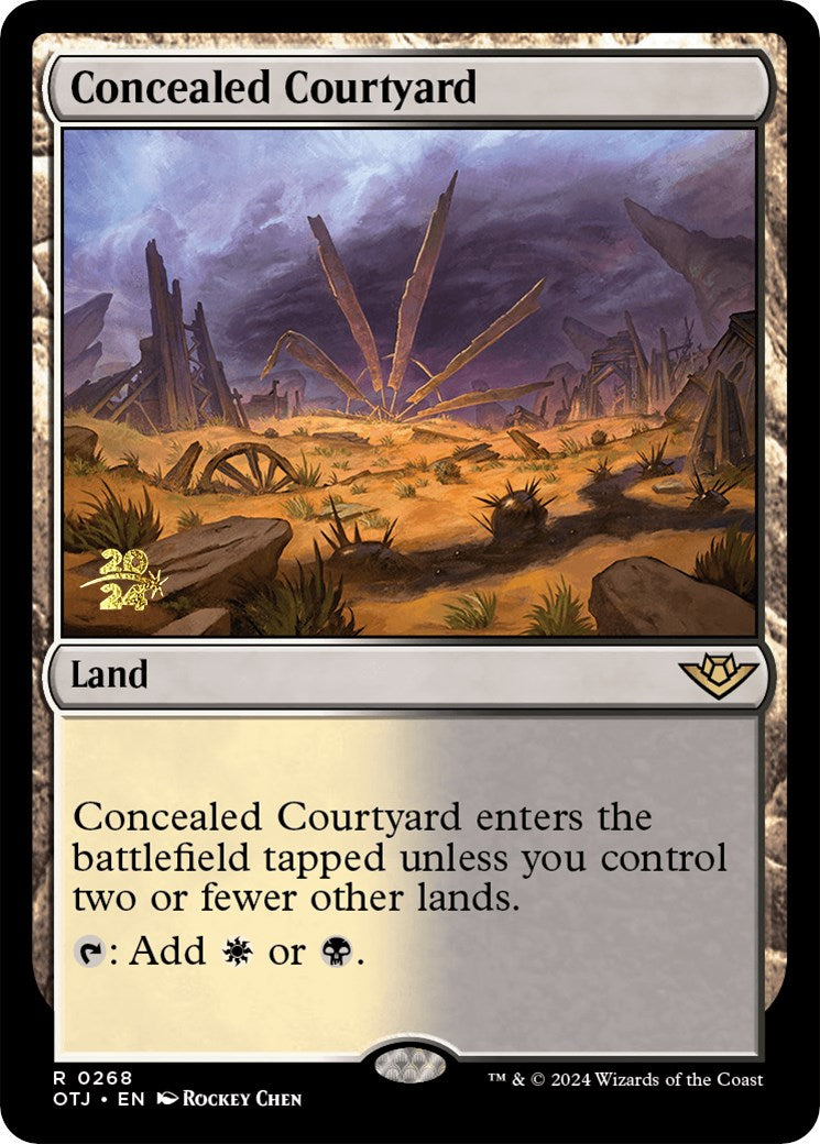 Concealed Courtyard (OTJ) [Outlaws of Thunder Junction Prerelease Promos] | I Want That Stuff Brandon