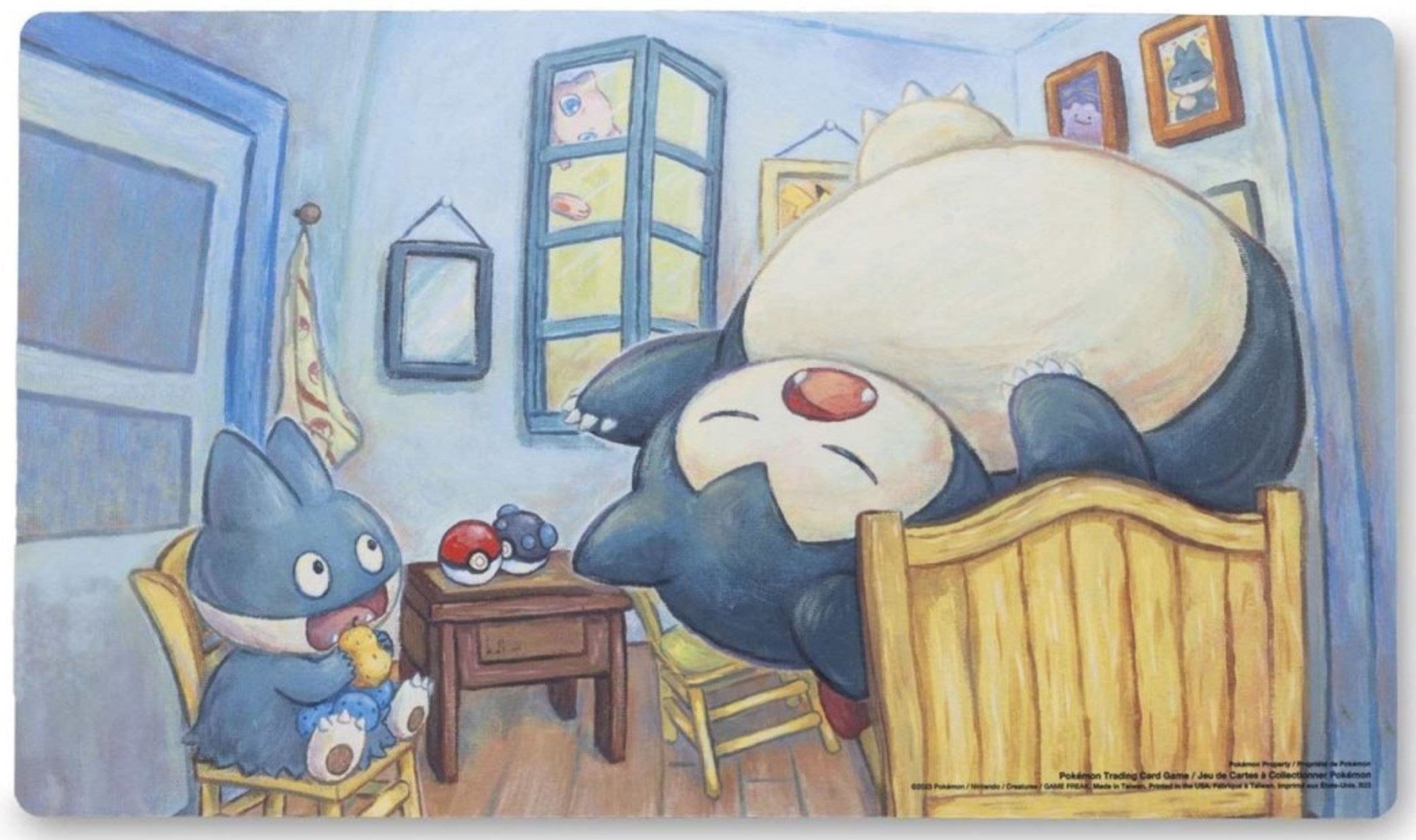 Playmat - Munchlax & Snorlax Inspired by The Bedroom Playmat (Pokemon Center × Van Gogh Museum) | I Want That Stuff Brandon