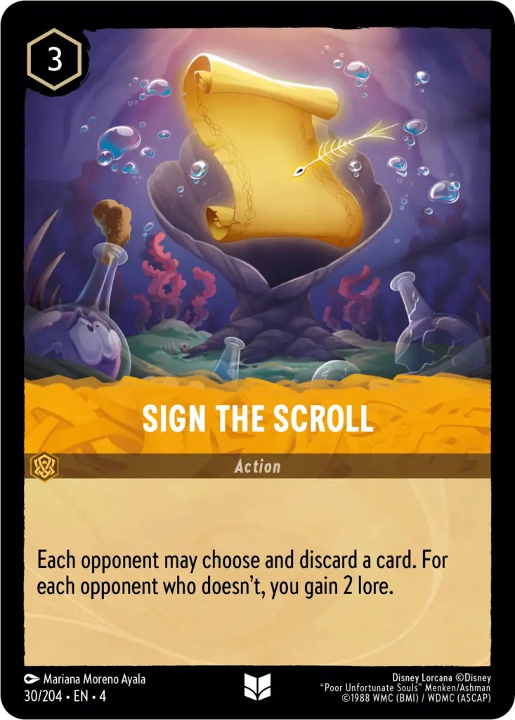 Sign the Scroll (30/204) [Ursula's Return] | I Want That Stuff Brandon
