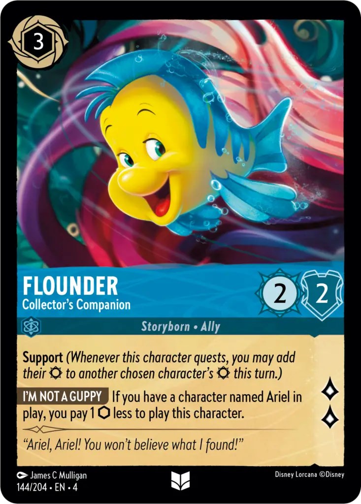 Flounder - Collector's Companion (144/204) [Ursula's Return] | I Want That Stuff Brandon
