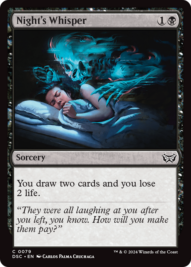 Night's Whisper [Duskmourn: House of Horror Commander] | I Want That Stuff Brandon