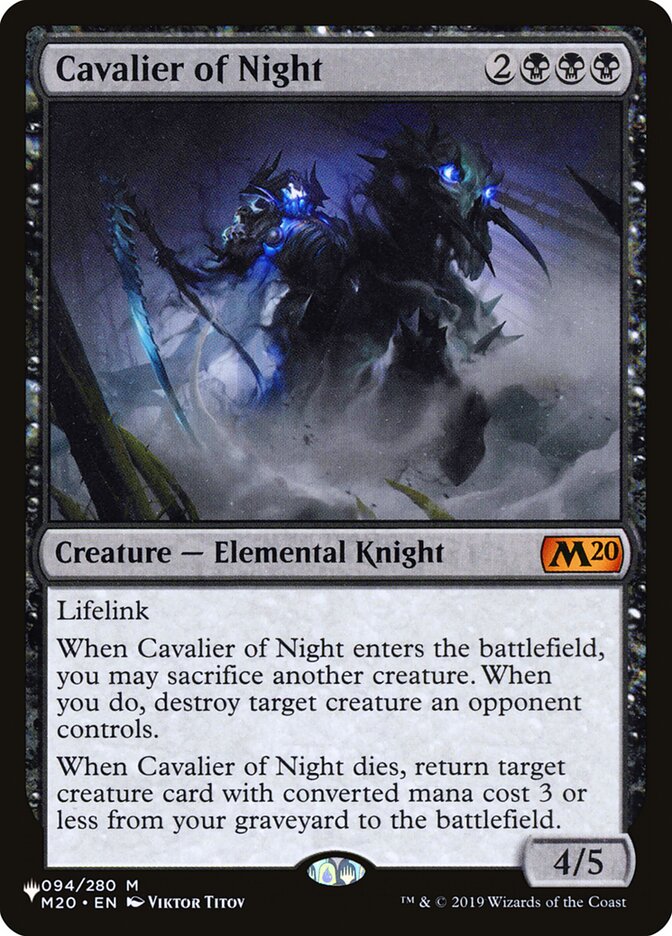 Cavalier of Night [The List] | I Want That Stuff Brandon