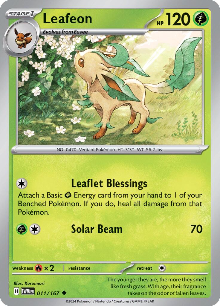 Leafeon (011/167) [Scarlet & Violet: Twilight Masquerade] | I Want That Stuff Brandon