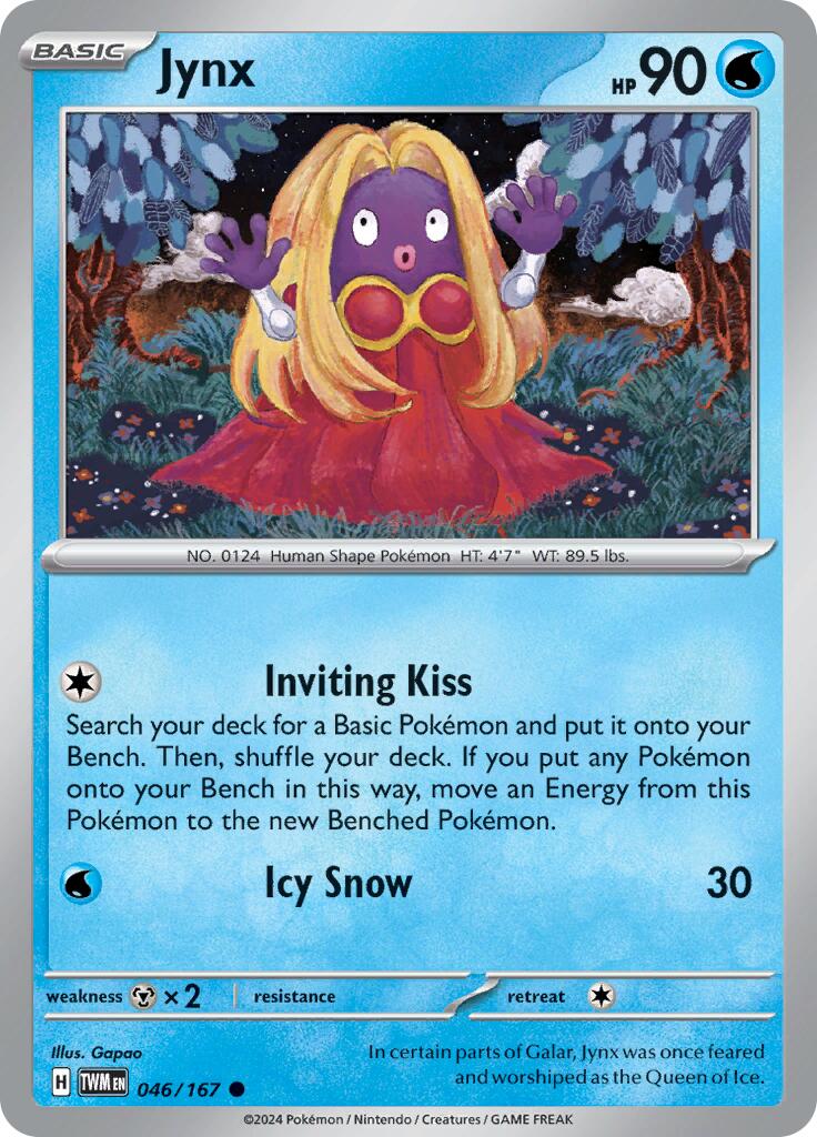 Jynx (046/167) [Scarlet & Violet: Twilight Masquerade] | I Want That Stuff Brandon