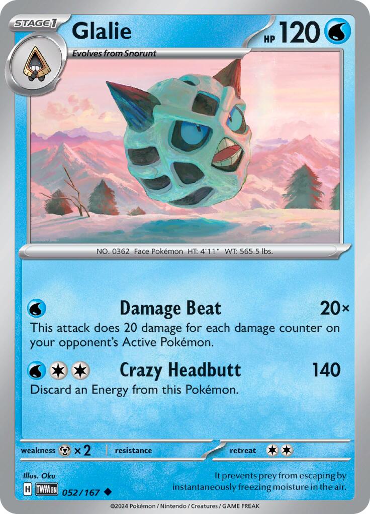 Glalie (052/167) [Scarlet & Violet: Twilight Masquerade] | I Want That Stuff Brandon