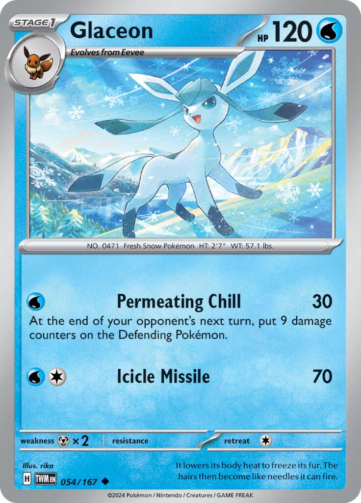 Glaceon (054/167) [Scarlet & Violet: Twilight Masquerade] | I Want That Stuff Brandon