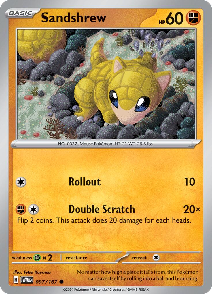 Sandshrew (097/167) [Scarlet & Violet: Twilight Masquerade] | I Want That Stuff Brandon