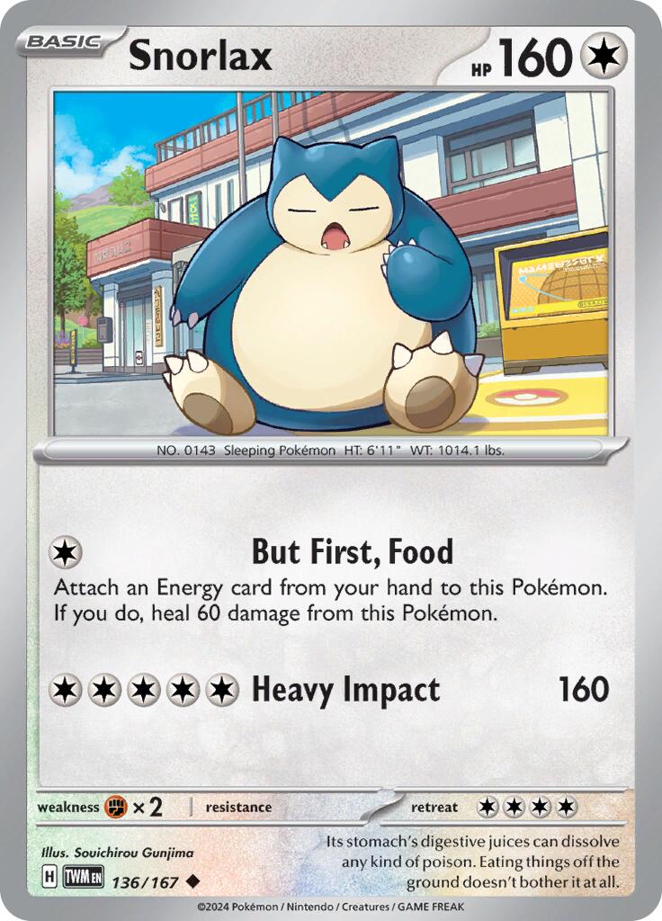 Snorlax (136/167) [Scarlet & Violet: Twilight Masquerade] | I Want That Stuff Brandon