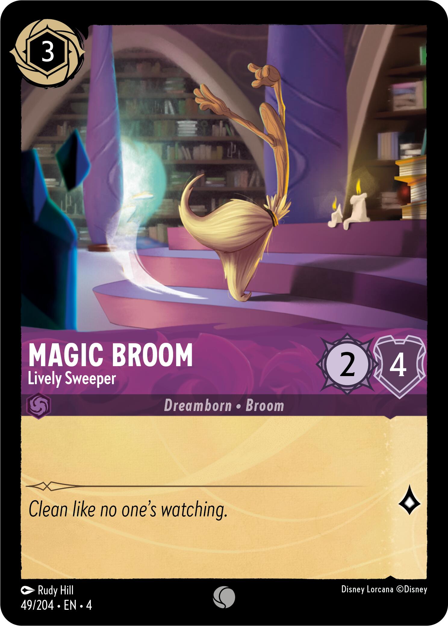 Magic Broom - Lively Sweeper (49/204) [Ursula's Return] | I Want That Stuff Brandon