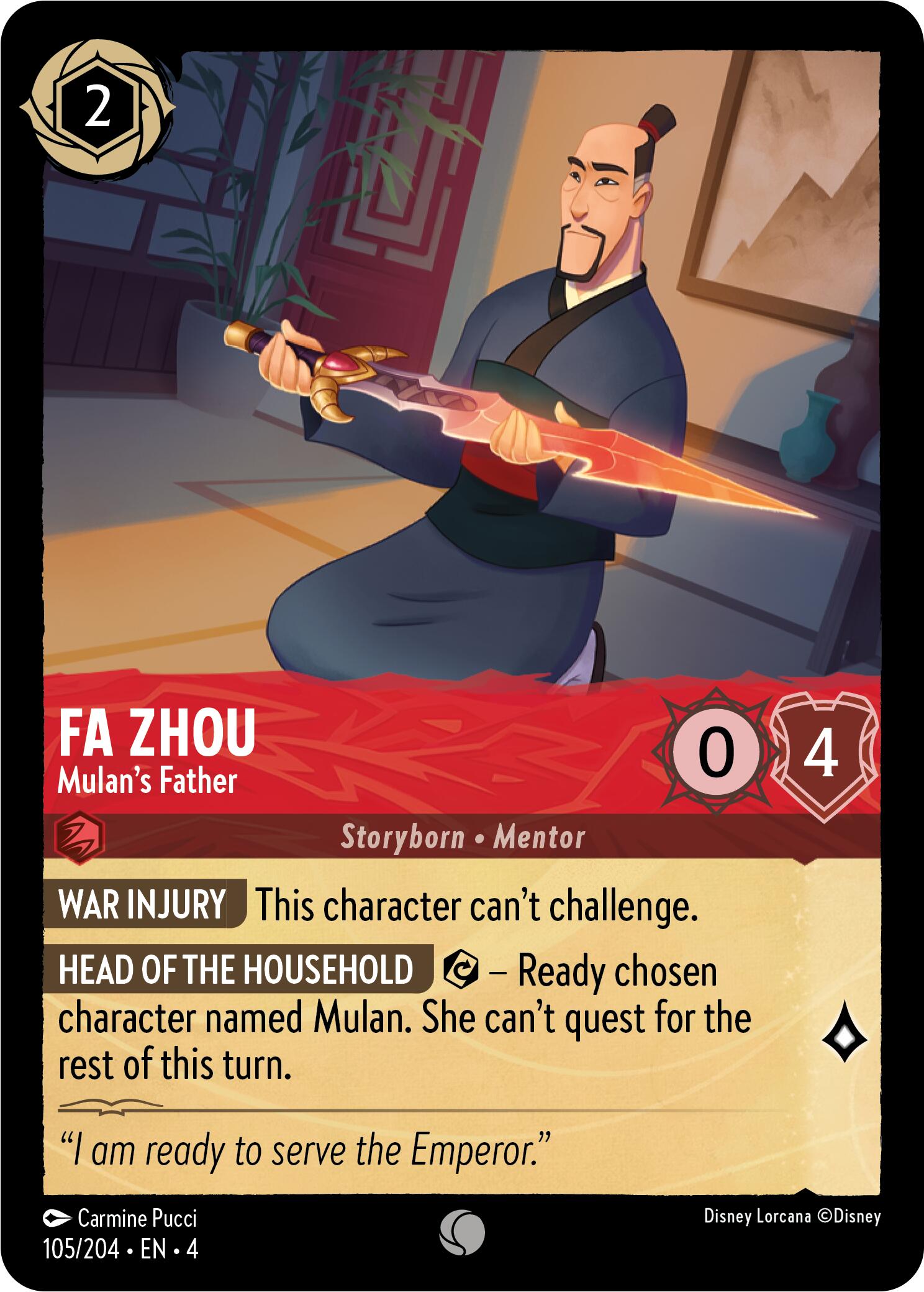 Fa Zhou - Mulan's Father (105/204) [Ursula's Return] | I Want That Stuff Brandon