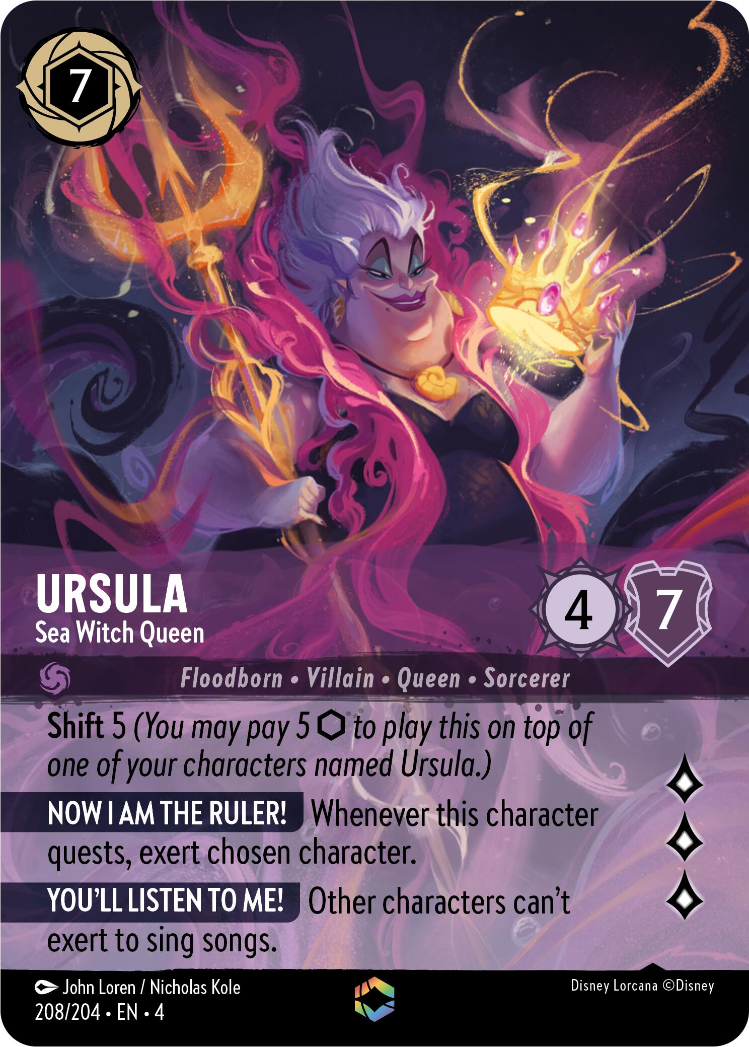 Ursula - Sea Witch Queen (Enchanted) (208/204) [Ursula's Return] | I Want That Stuff Brandon