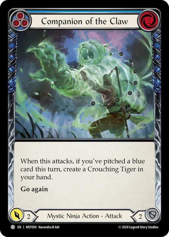 Companion of the Claw (Blue) [MST059] (Part the Mistveil)  Rainbow Foil | I Want That Stuff Brandon