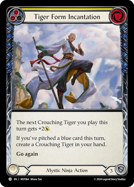 Tiger Form Incantation (Yellow) [MST064] (Part the Mistveil)  Rainbow Foil | I Want That Stuff Brandon