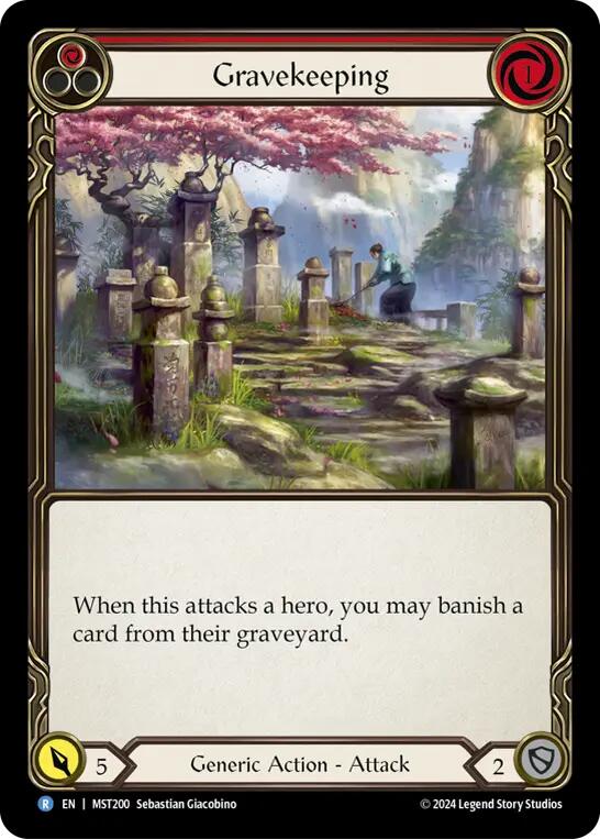 Gravekeeping (Red) [MST200] (Part the Mistveil)  Rainbow Foil | I Want That Stuff Brandon