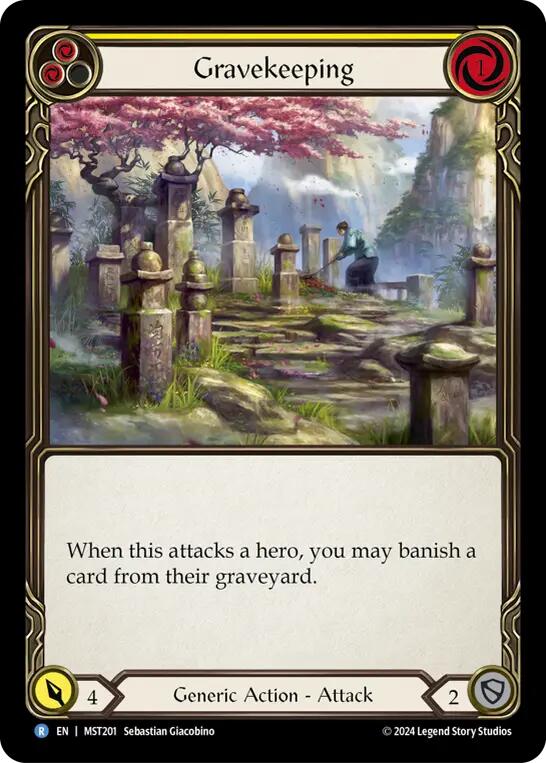 Gravekeeping (Yellow) [MST201] (Part the Mistveil)  Rainbow Foil | I Want That Stuff Brandon