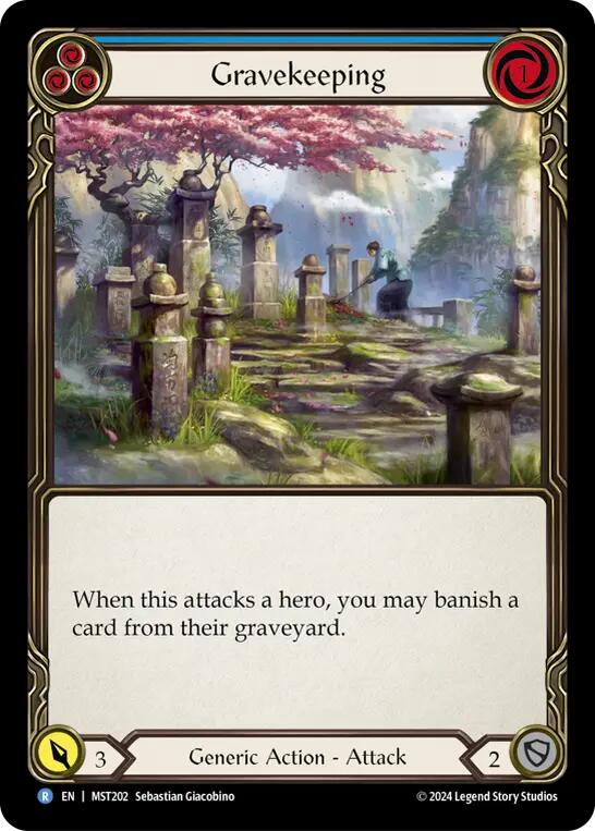 Gravekeeping (Blue) [MST202] (Part the Mistveil)  Rainbow Foil | I Want That Stuff Brandon