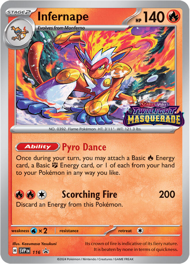 Infernape (116) [Scarlet & Violet: Black Star Promos] | I Want That Stuff Brandon