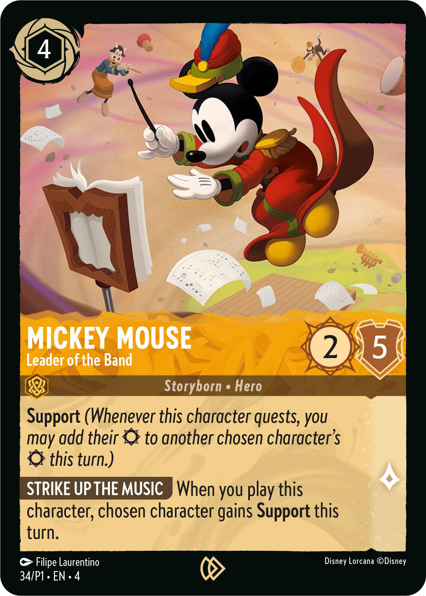 Mickey Mouse - Leader of the Band (34) [Promo Cards] | I Want That Stuff Brandon