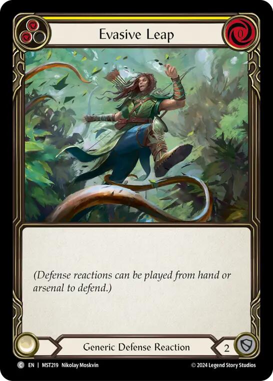 Evasive Leap (Yellow) [MST219] (Part the Mistveil)  Rainbow Foil | I Want That Stuff Brandon