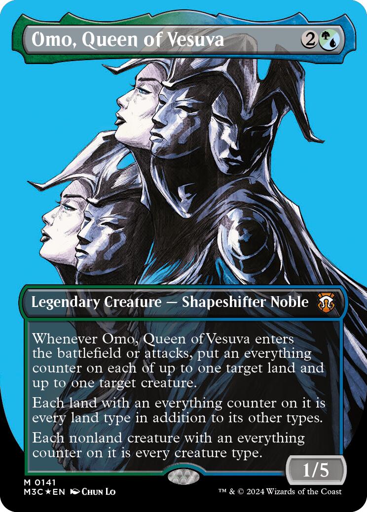 Omo, Queen of Vesuva (Borderless) (Ripple Foil) [Modern Horizons 3 Commander] | I Want That Stuff Brandon