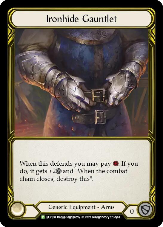Ironhide Gauntlet (Golden) [FAB150] (Promo)  Cold Foil | I Want That Stuff Brandon