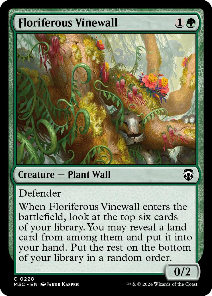 Floriferous Vinewall [Modern Horizons 3 Commander] | I Want That Stuff Brandon