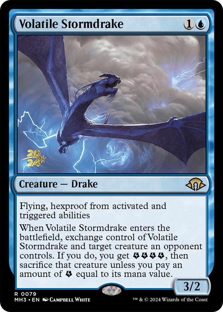 Volatile Stormdrake [Modern Horizons 3 Prerelease Promos] | I Want That Stuff Brandon