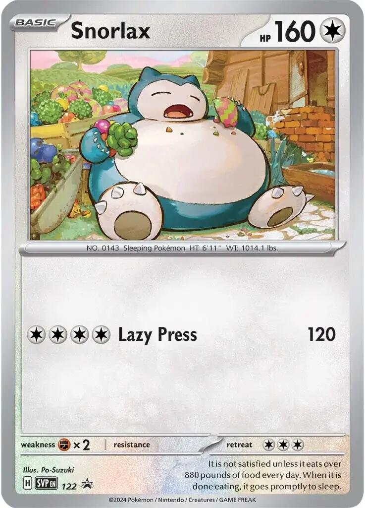 Snorlax (122) [Scarlet & Violet: Black Star Promos] | I Want That Stuff Brandon