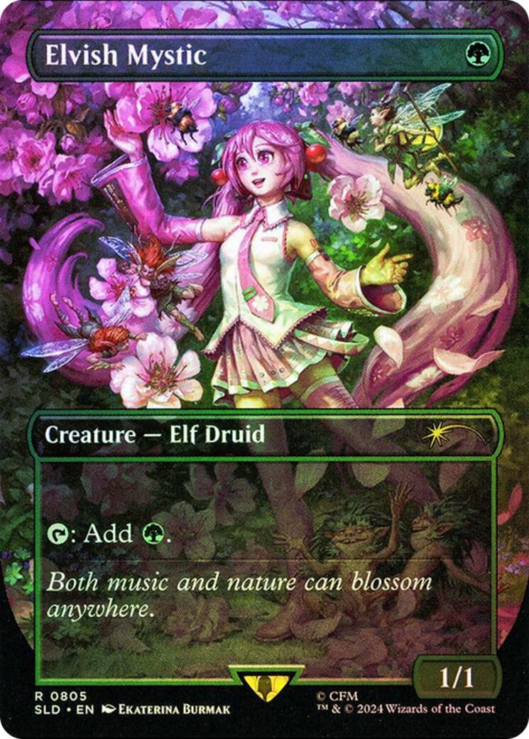 Elvish Mystic (0805 - Japanese Rainbow Foil) [Secret Lair Drop Series] | I Want That Stuff Brandon