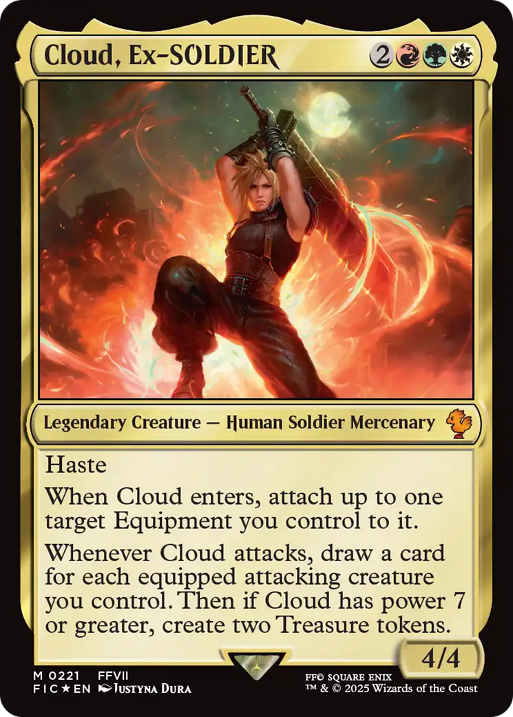 Cloud, Ex-SOLDIER (Surge Foil) [FINAL FANTASY Commander] | I Want That Stuff Brandon