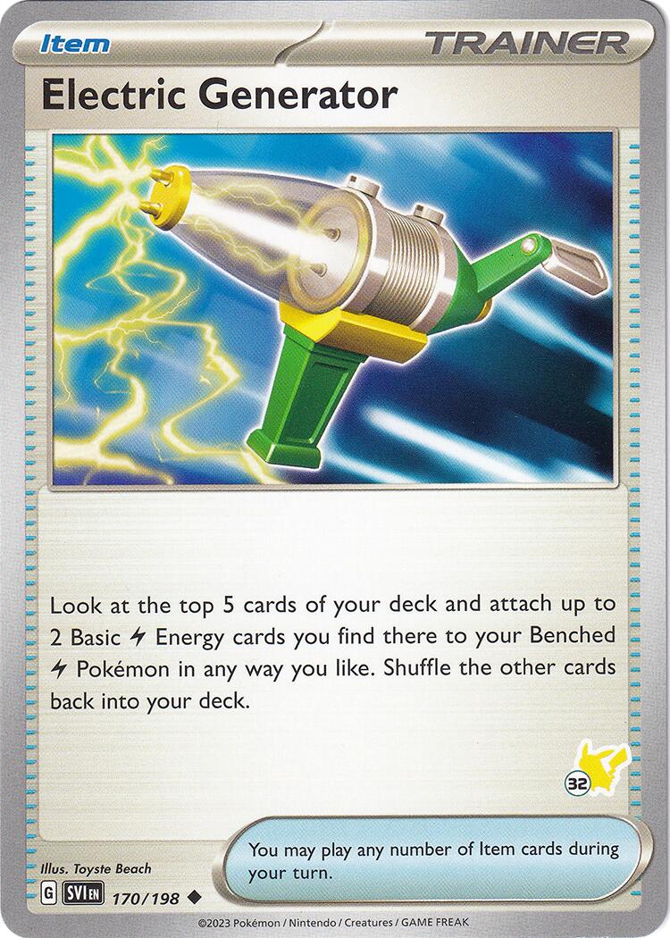 Electric Generator (170/198) (Pikachu Stamp #32) [Battle Academy 2024] | I Want That Stuff Brandon