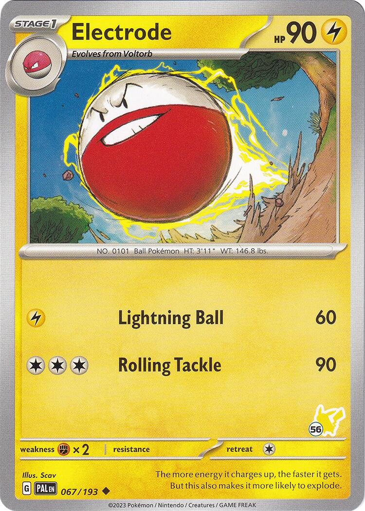 Electrode (067/193) (Pikachu Stamp #56) [Battle Academy 2024] | I Want That Stuff Brandon