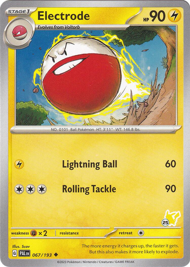 Electrode (067/193) (Pikachu Stamp #25) [Battle Academy 2024] | I Want That Stuff Brandon