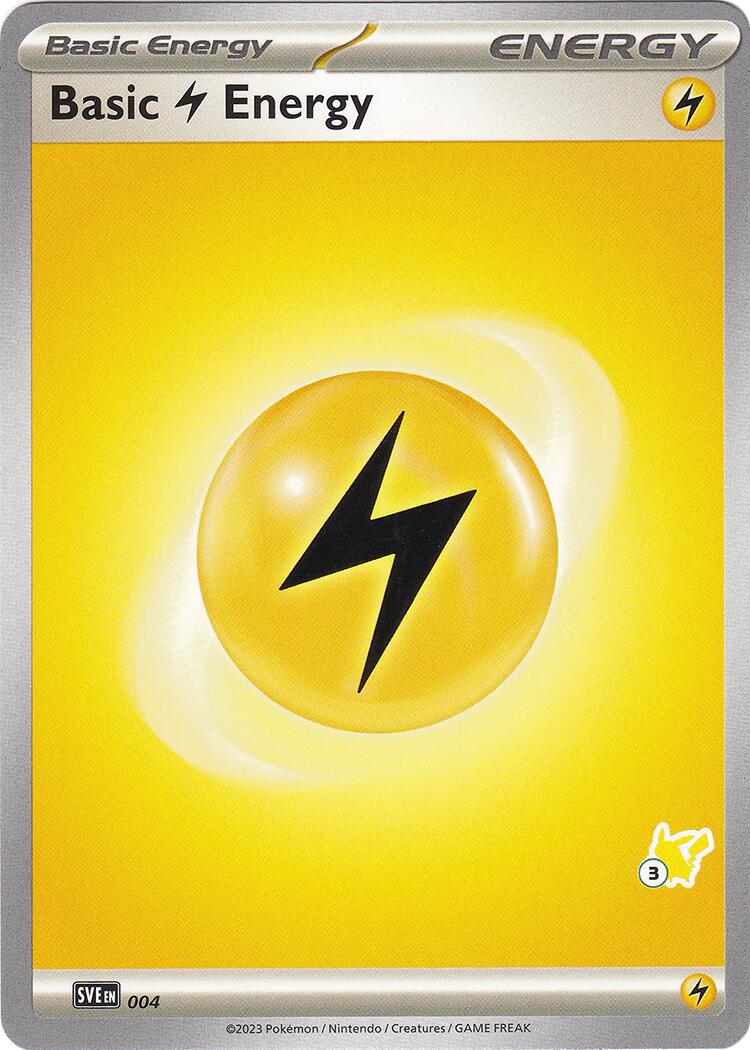 Basic Lightning Energy (004) (Pikachu Stamp #3) [Battle Academy 2024] | I Want That Stuff Brandon