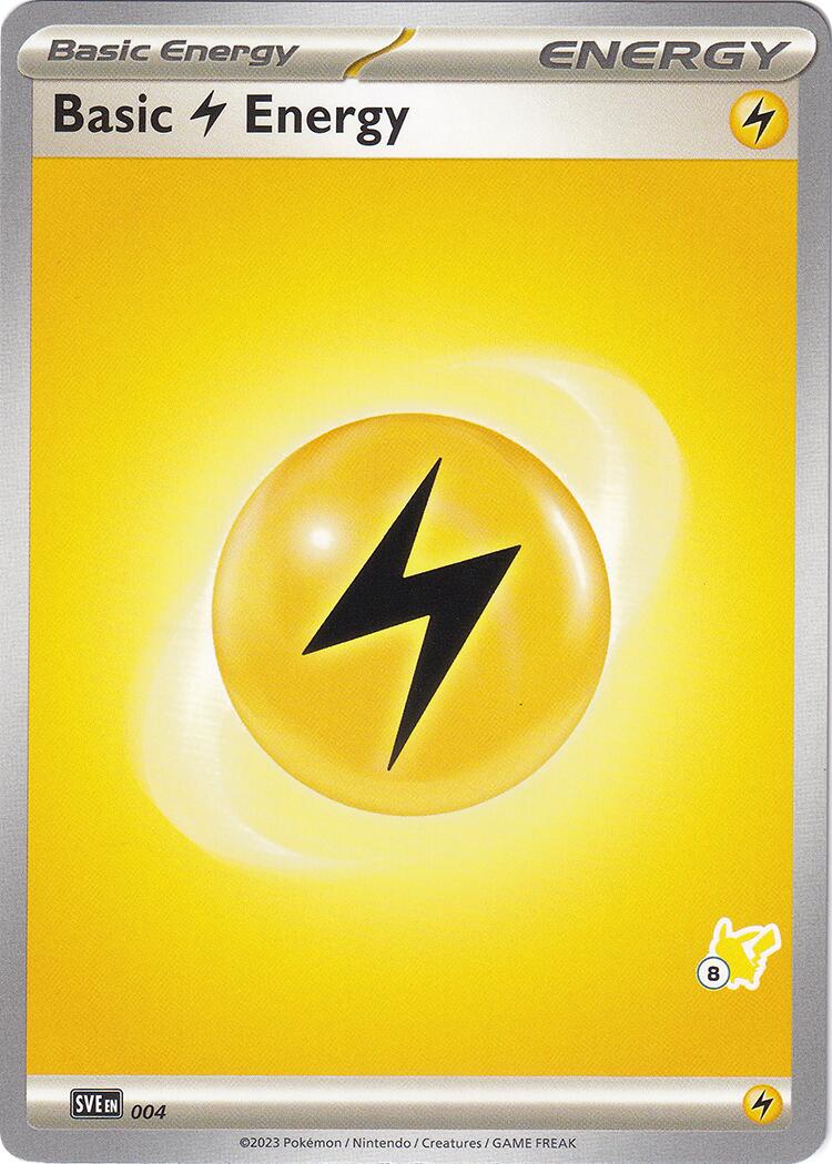 Basic Lightning Energy (004) (Pikachu Stamp #8) [Battle Academy 2024] | I Want That Stuff Brandon