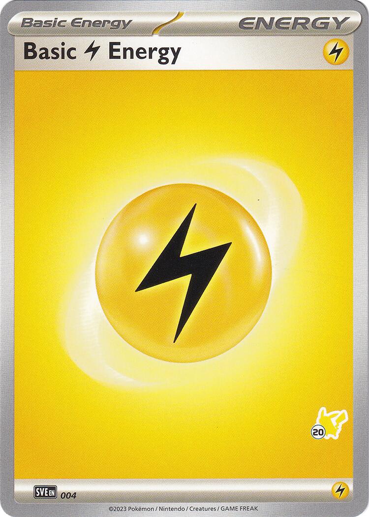 Basic Lightning Energy (004) (Pikachu Stamp #20) [Battle Academy 2024] | I Want That Stuff Brandon