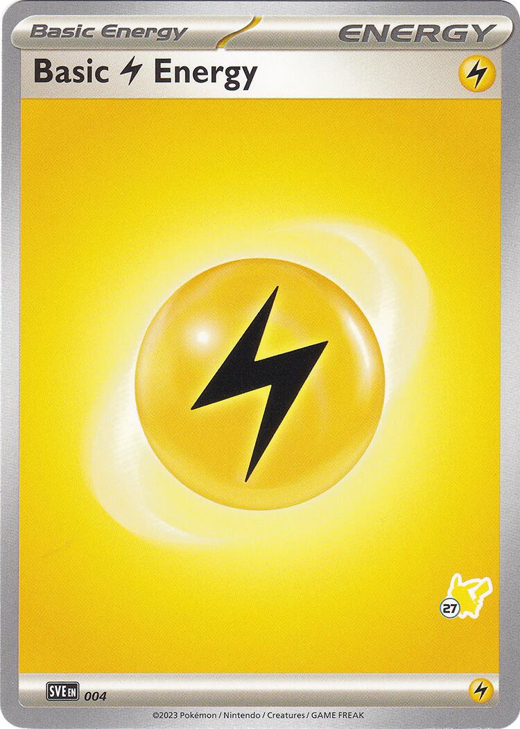 Basic Lightning Energy (004) (Pikachu Stamp #27) [Battle Academy 2024] | I Want That Stuff Brandon
