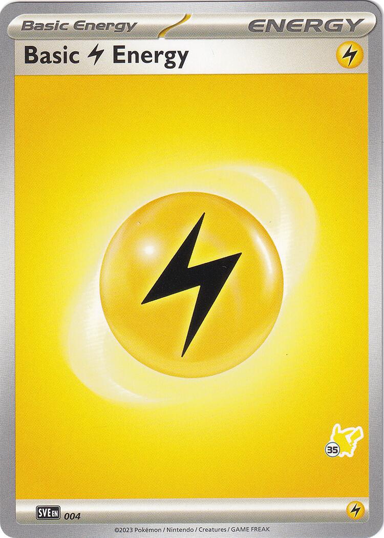 Basic Lightning Energy (004) (Pikachu Stamp #35) [Battle Academy 2024] | I Want That Stuff Brandon