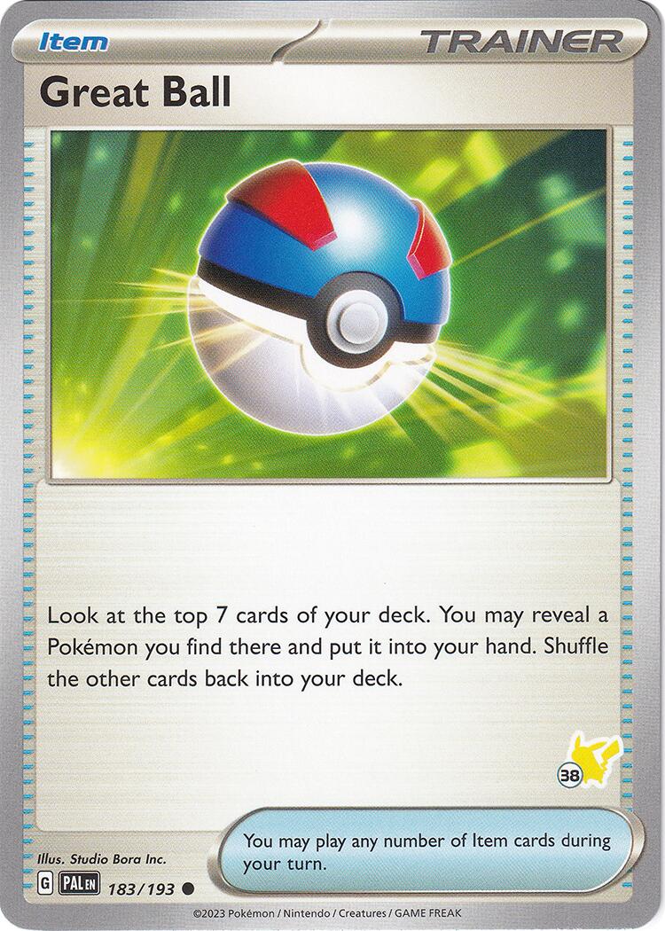 Great Ball (183/193) (Pikachu Stamp #38) [Battle Academy 2024] | I Want That Stuff Brandon